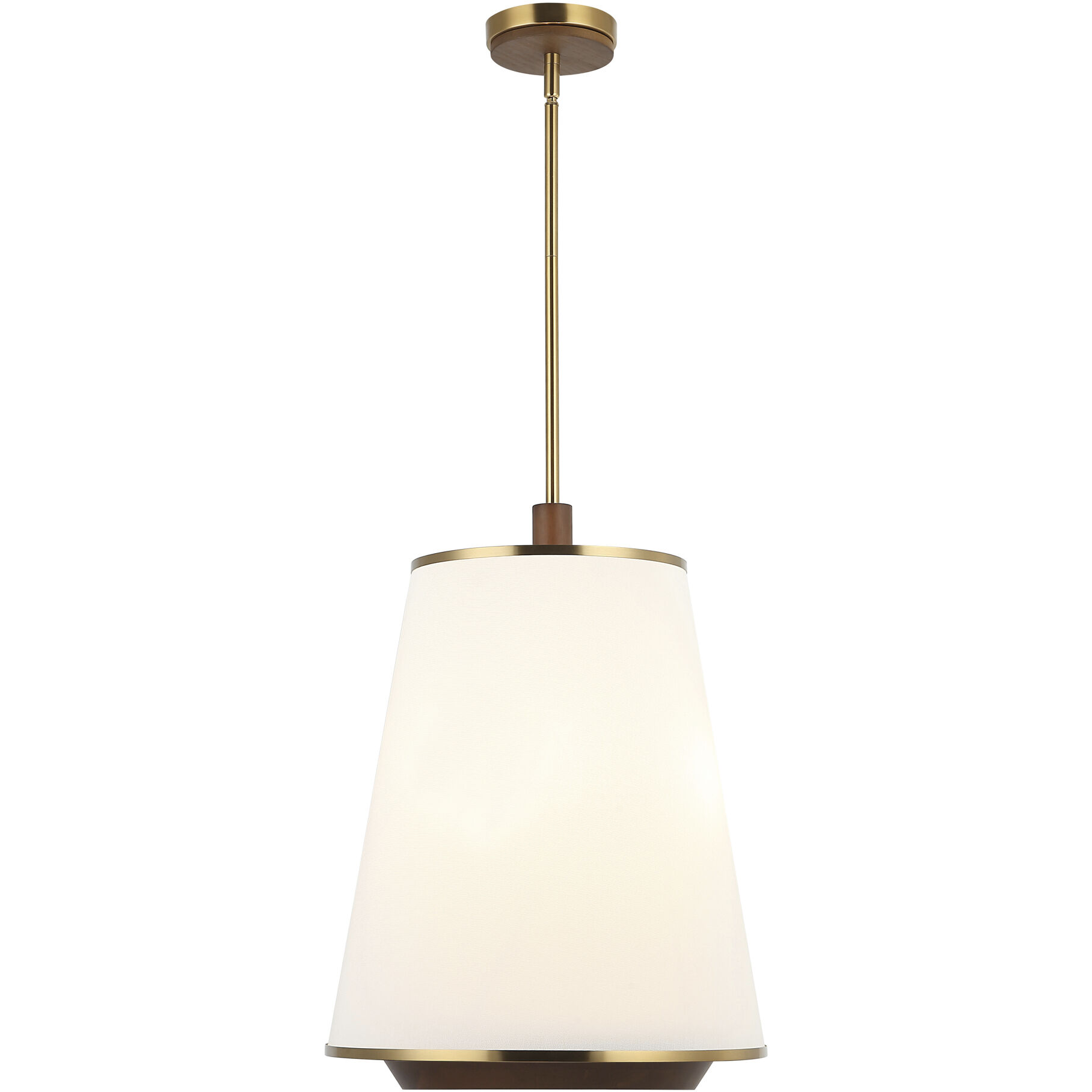 Desert Flyer 3 Light 16 inch Satin Brass with Medium Walnut Foyer Ceiling Light