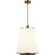 Desert Flyer 3 Light 16 inch Satin Brass with Medium Walnut Foyer Ceiling Light