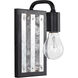 Abbey Rose 1 Light 5 inch Black and Galvanized Wall Sconce Wall Light