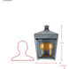 Midnight Manor 2 Light 15 inch Blackened Zinc and Antique Bronze Wall Sconce Wall Light