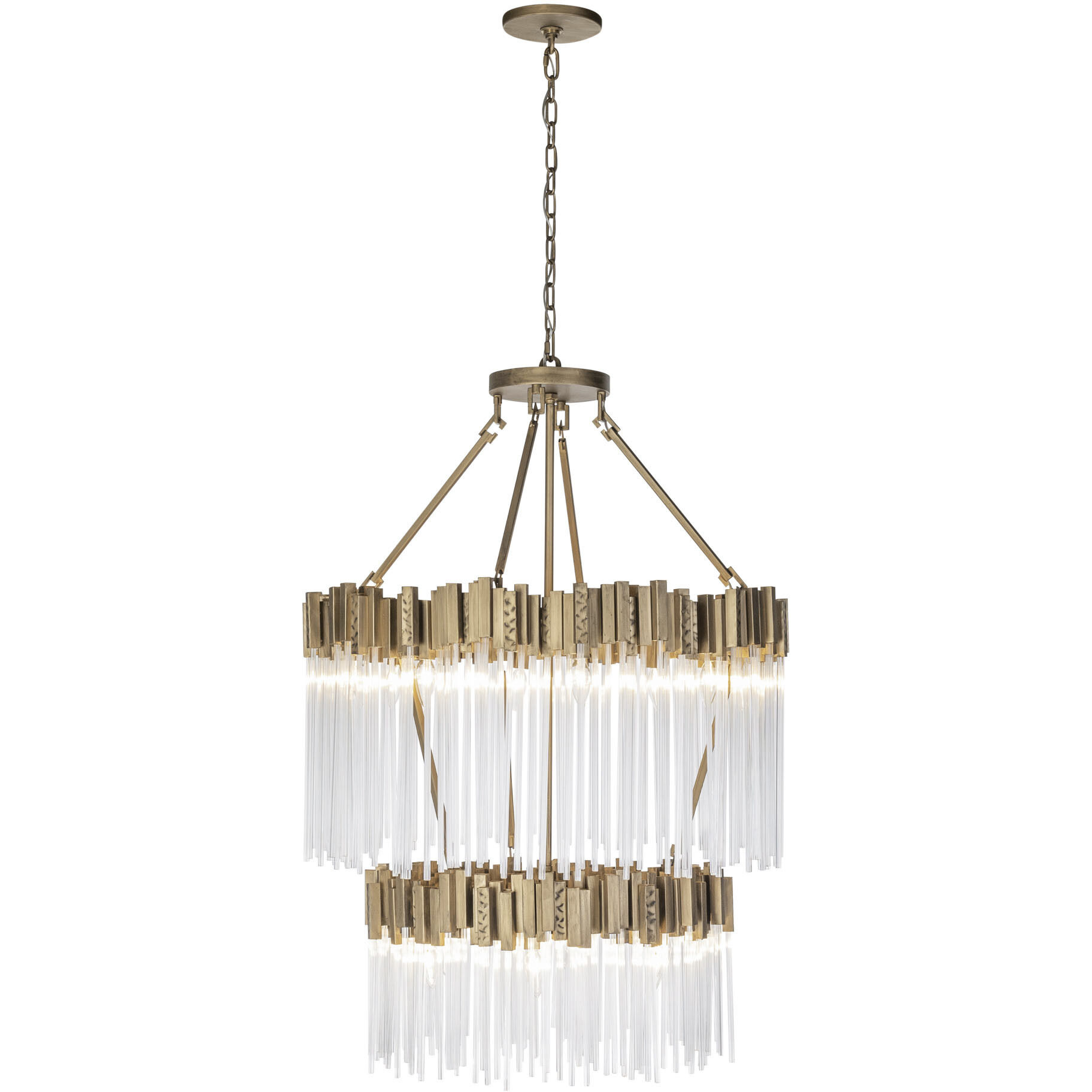 Matrix 14 Light 30 inch Havana Gold Chandelier Ceiling Light