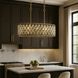 Windsor 8 Light 36 inch French Gold and Matte Black Linear Pendant Ceiling Light