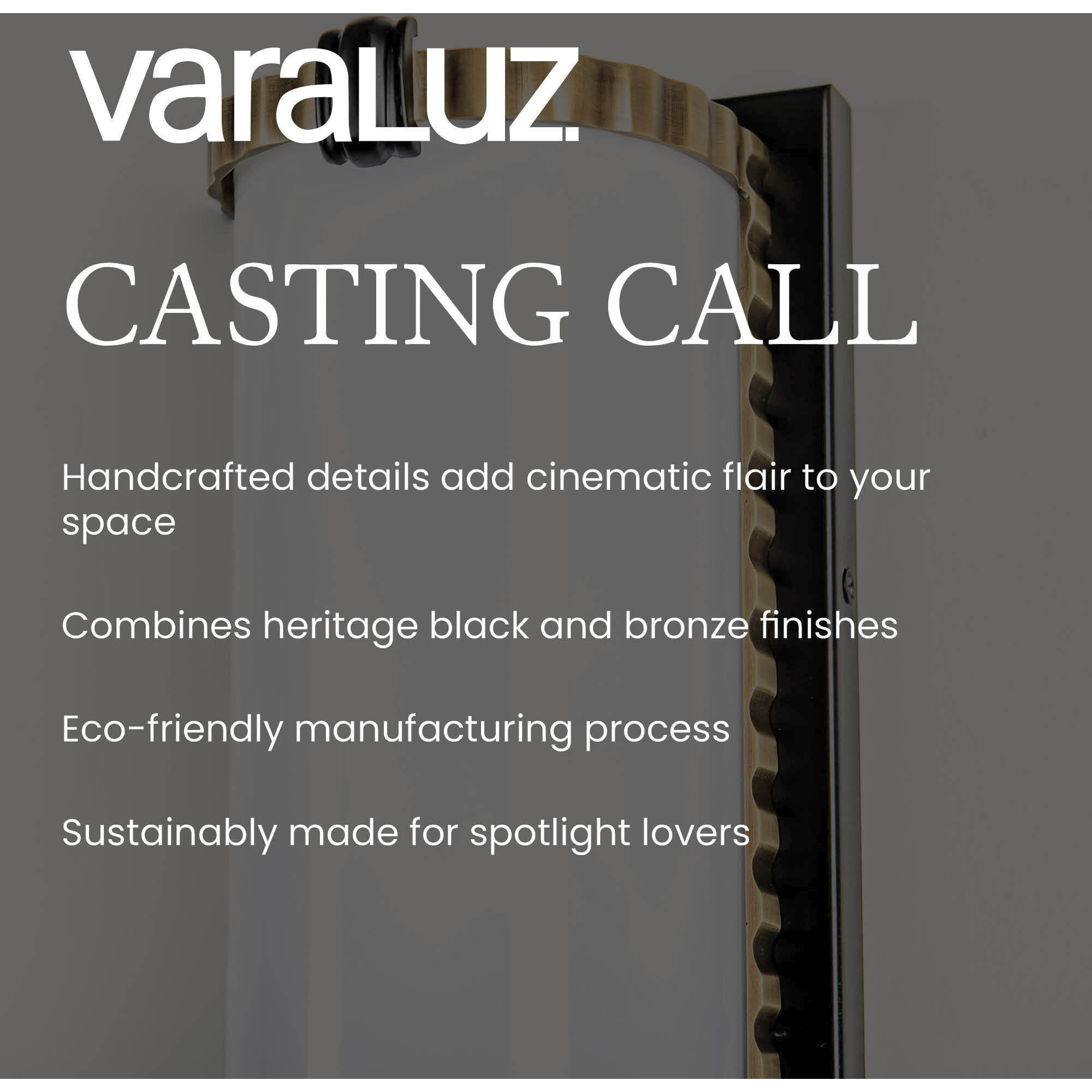Casting Call 2 Light 5.25 inch Heritage Black and Heritage Bronze ADA Wall Sconce Wall Light