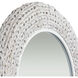 Athena Matte White and Whitewash Seagrass Wall Mirror