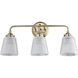 Westport 3 Light 21.25 inch Antique Brass Bath Vanity Wall Light