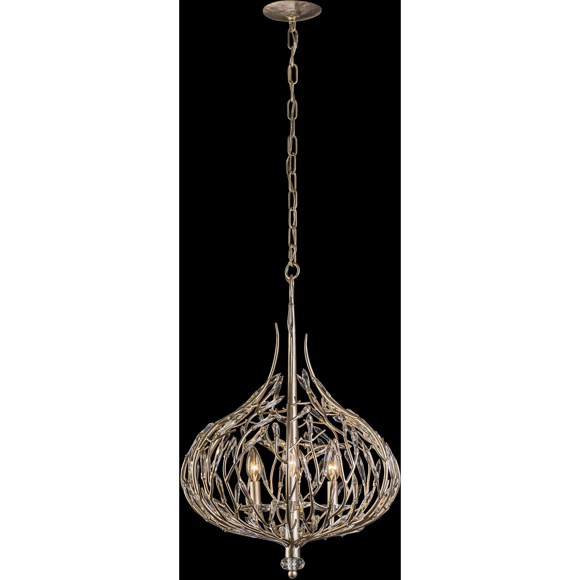 Bask 3 Light 18 inch Gold Dust Pendant Ceiling Light