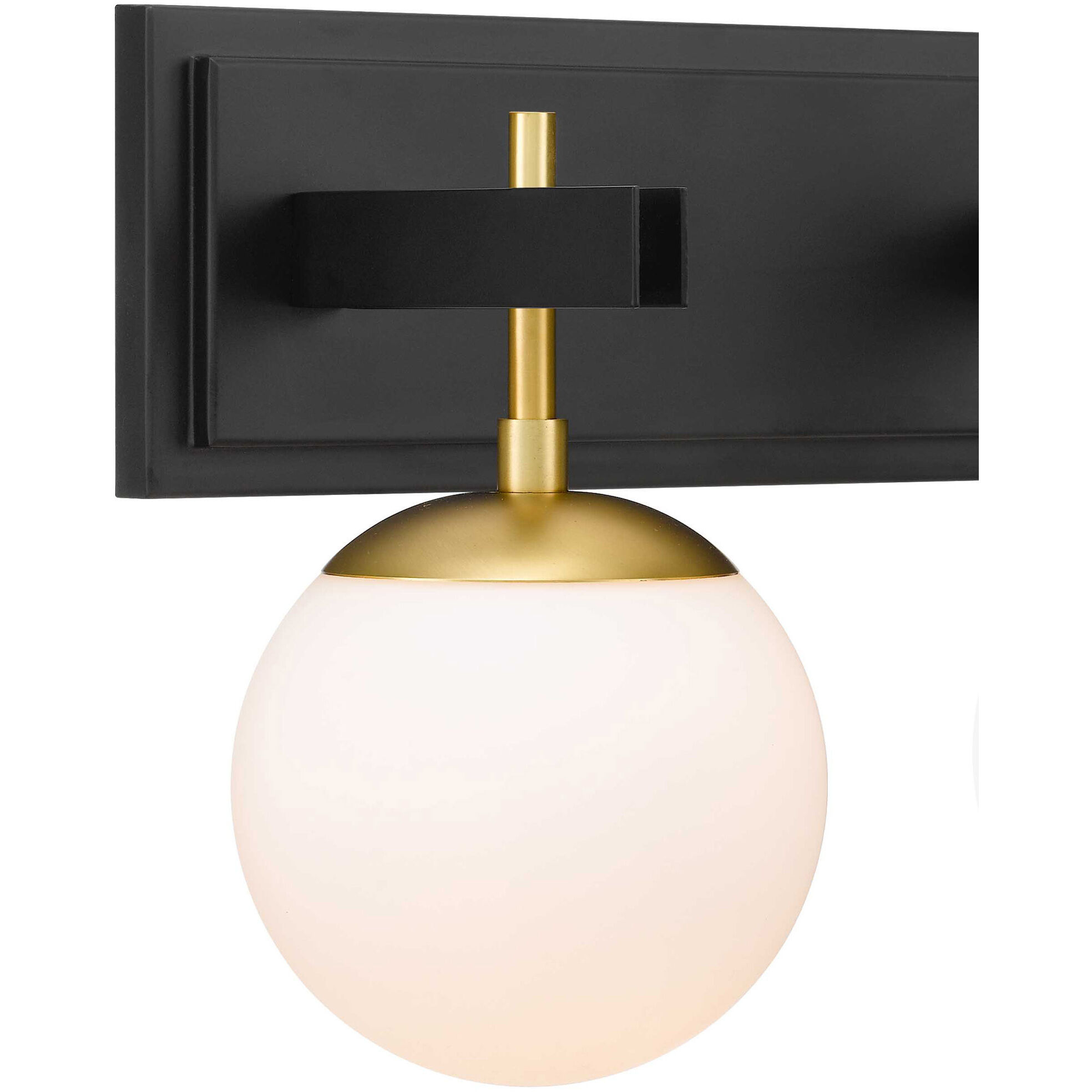 Allie 2 Light 16.25 inch Black/Satin Brass Bath Vanity Light Wall Light