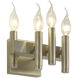 Collette 4 Light 8 inch Antique Brass Bath Vanity Light Wall Light in Right, Brushed Brass, Right