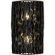 Estela 2 Light 10 inch Matte Black and French Gold Wall Sconce Wall Light, Smithsonian Collaboration