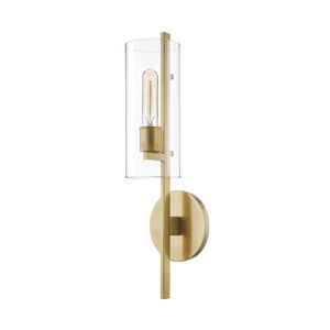 Ariel 1 Light 6 inch Aged Brass Wall Sconce Wall Light