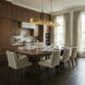 Petal Reign 8 Light 60 inch Brass Kisser Linear Pendant Ceiling Light