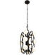 Black Betty 12 Light 17 inch Carbon and French Gold Pendant Ceiling Light