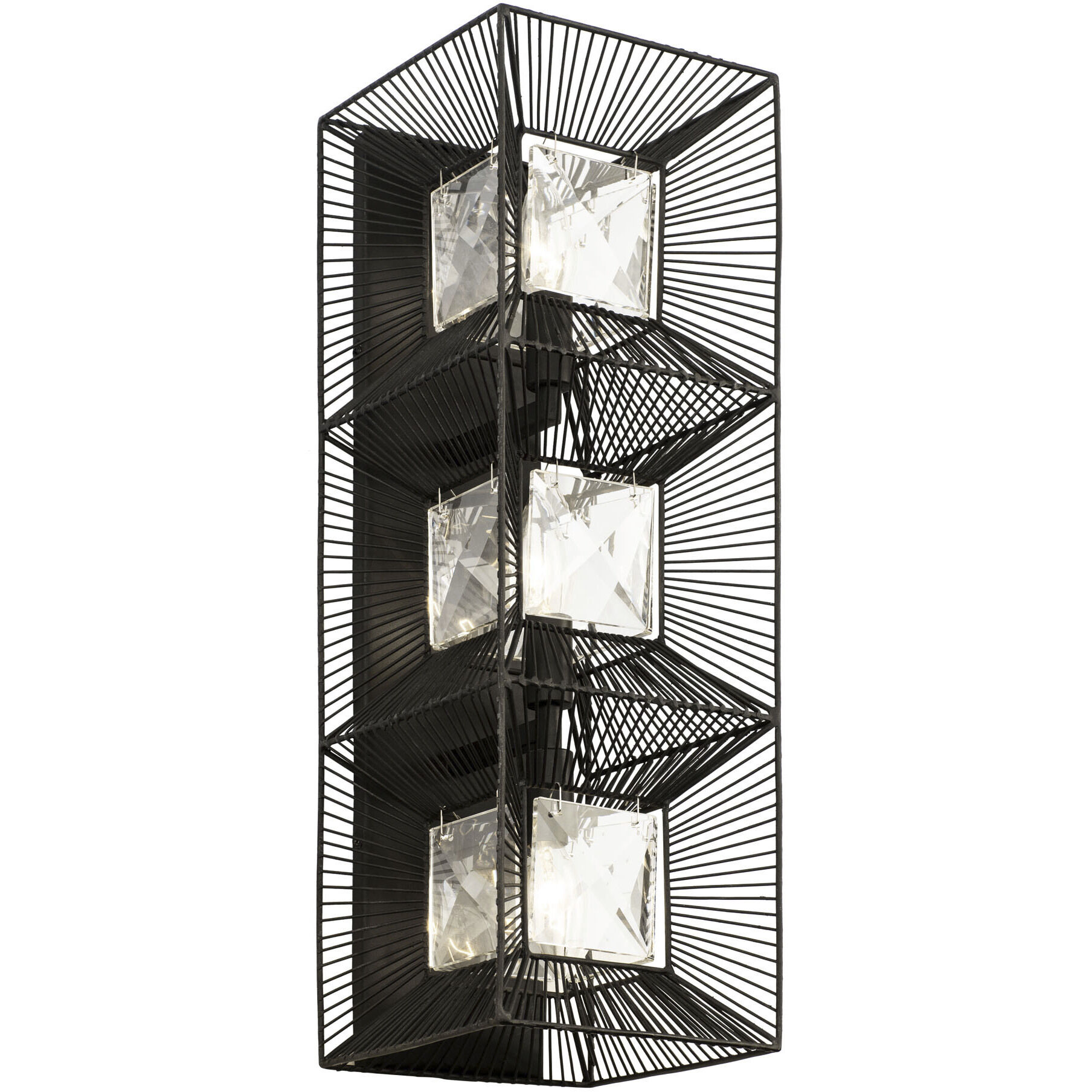 Arcade 3 Light 7 inch Carbon Wall Sconce Wall Light