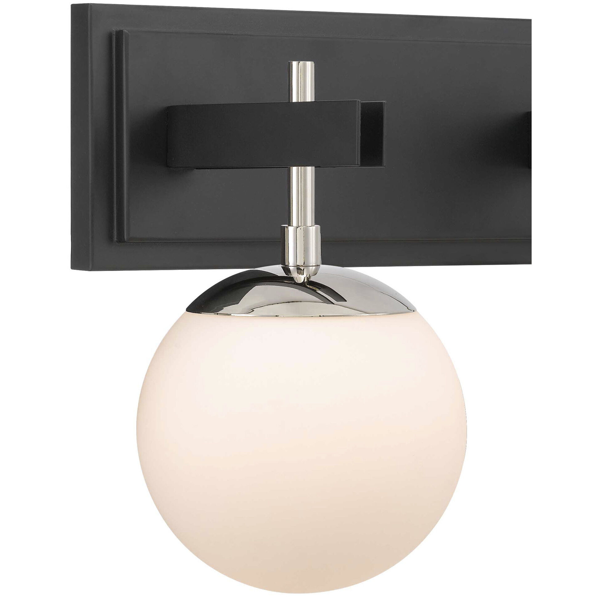 Allie 2 Light 16.25 inch Black/Polished Nickel Bath Vanity Light Wall Light