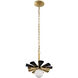 Daphne 1 Light 12.25 inch Matte Black with French Gold Pendant Ceiling Light