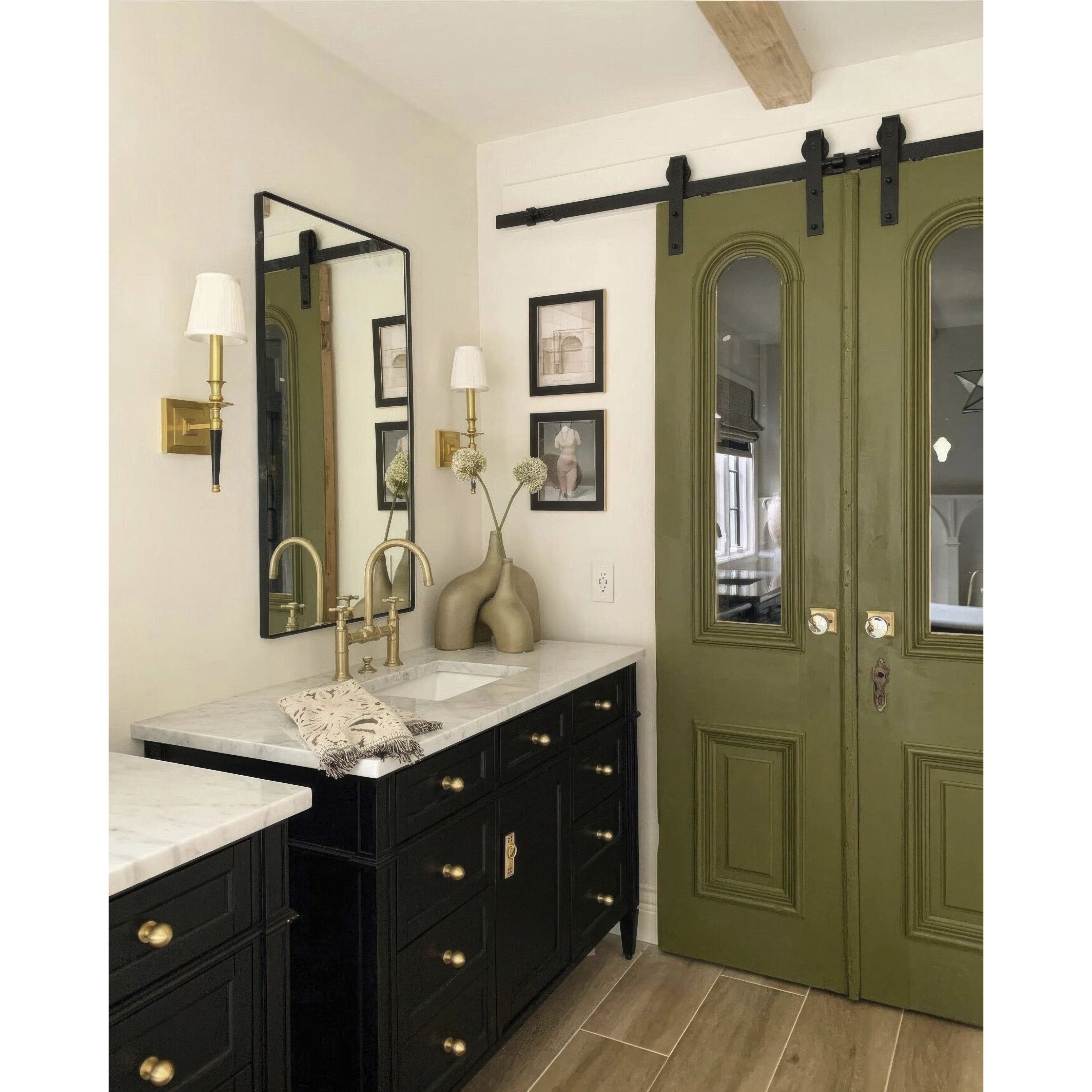 Kye 40 X 22 inch Black Wall Mirror, Varaluz Casa