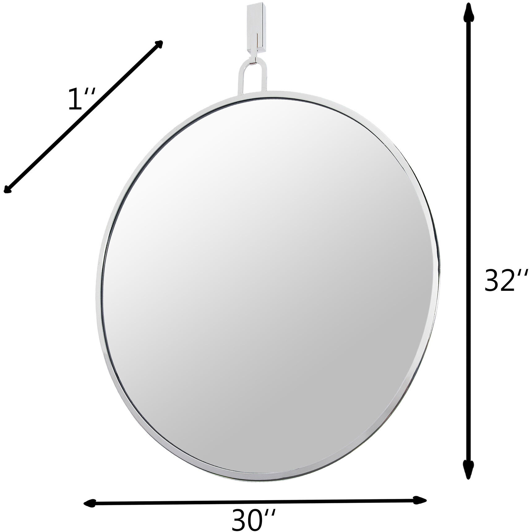 Stopwatch 33.25 X 30 inch Polished Nickel Accent Mirror, Varaluz Casa