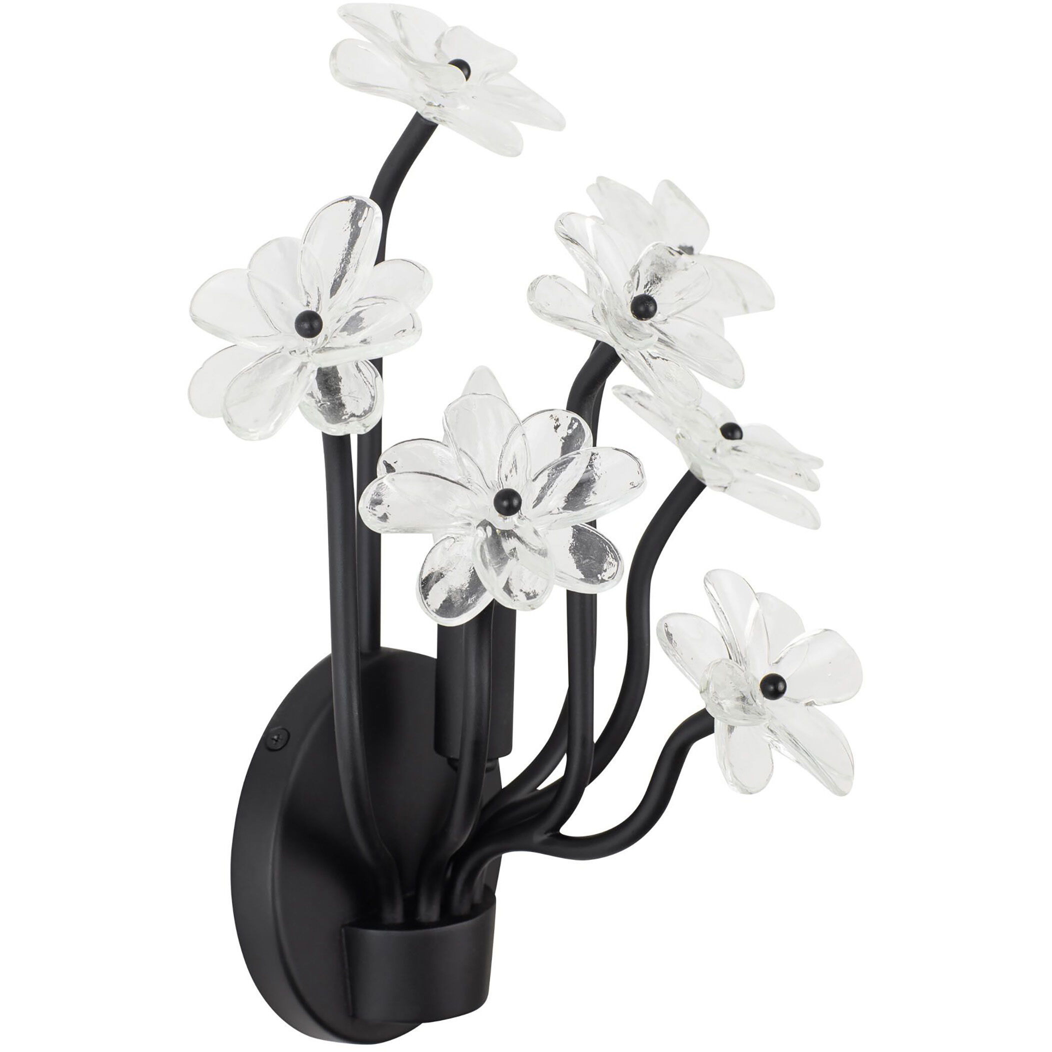 Wildflower Sconce Wall Light in Matte Black, Smithsonian Collaboration
