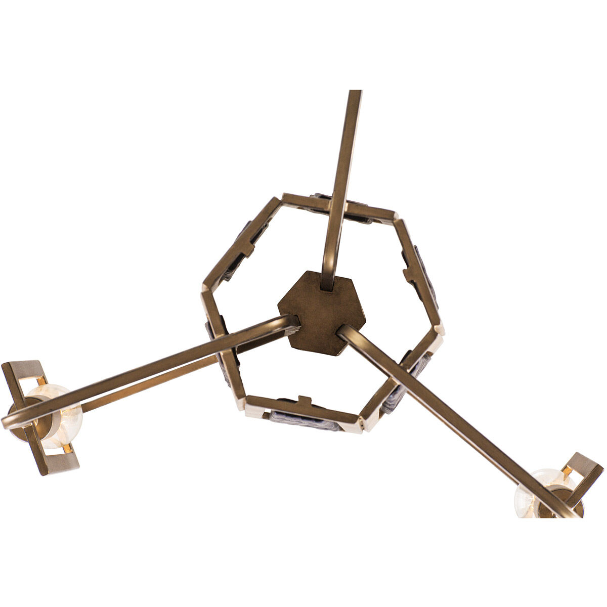 Madeira LED 22 inch Rustic Gold Chandelier Ceiling Light in 3