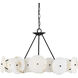 Cosmos 6 Light 30 inch Matte Black Chandelier Ceiling Light, Smithsonian Collaboration