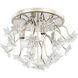 Wildflower 4 Light 19 inch Gold Dust Semi-Flush Ceiling Light, Smithsonian Collaboration