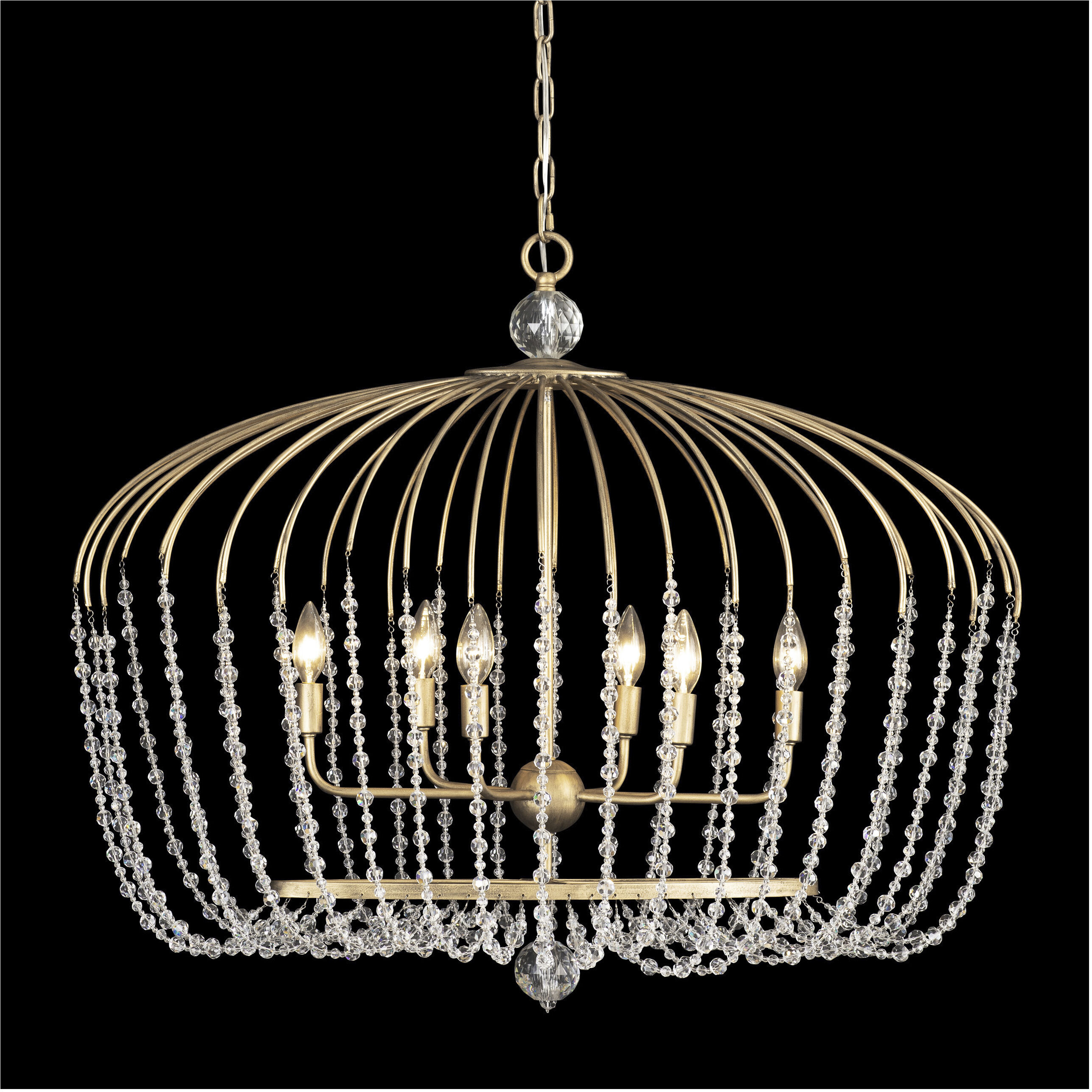 Voliere 6 Light 36 inch Havana Gold Pendant Ceiling Light