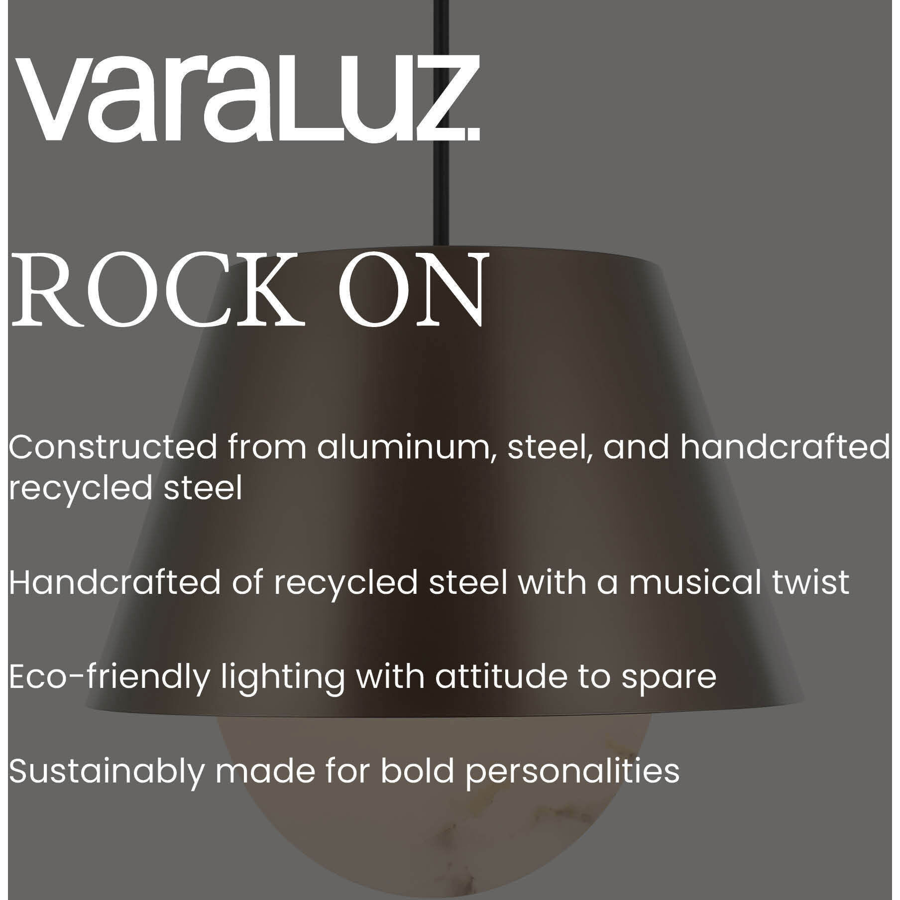 Rock On 4 Light 20 inch Brontourage and Matte Black Pendant Ceiling Light