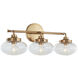 Harrow 3 Light 20 inch Aged Brass Bath Vanity Wall Light, Luz Studio