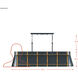 Brasserie 6 Light 62 inch Blackened Zinc and Heritage Bronze Linear Pendant Ceiling Light