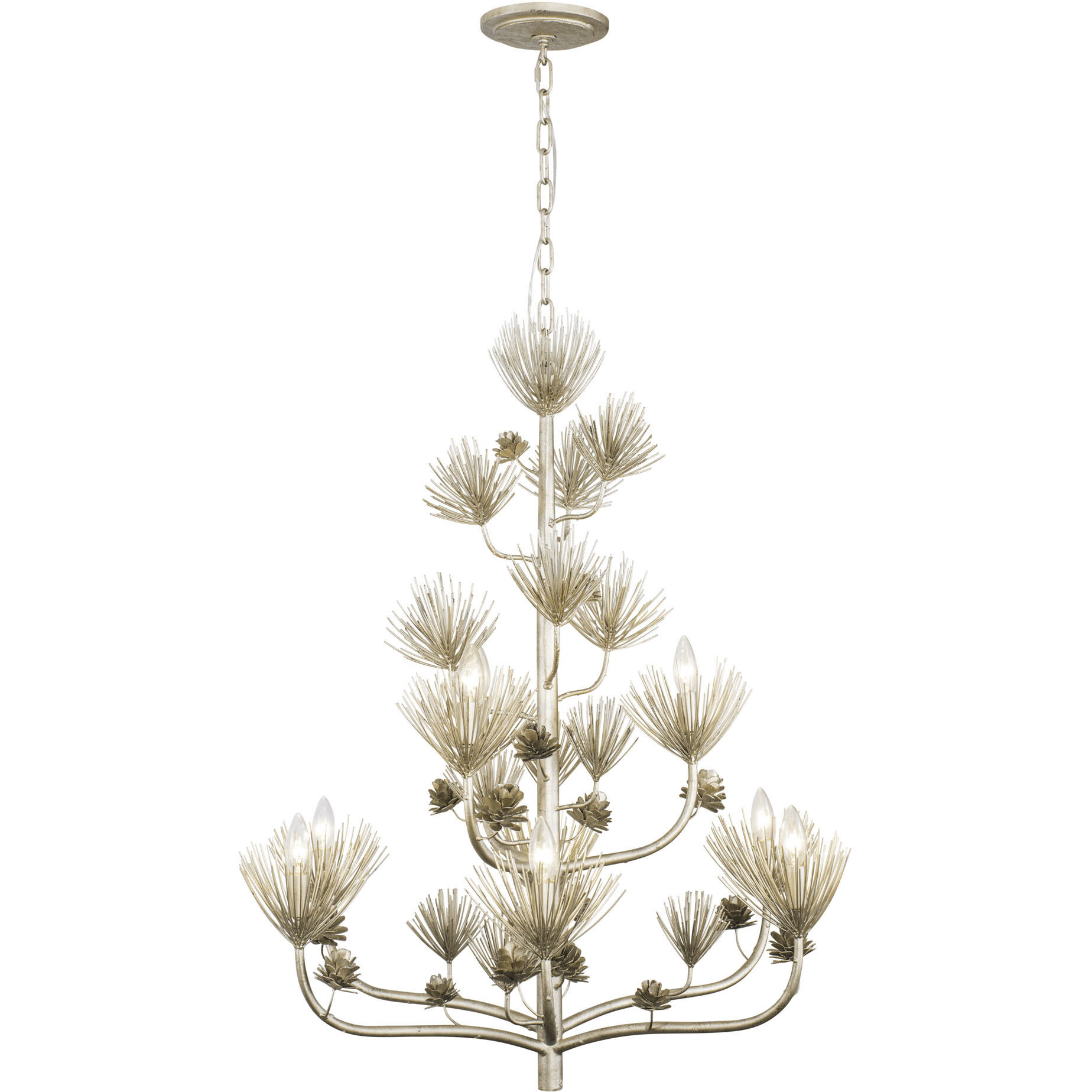 Pinion 9 Light 34 inch Zen Gold Chandelier Ceiling Light