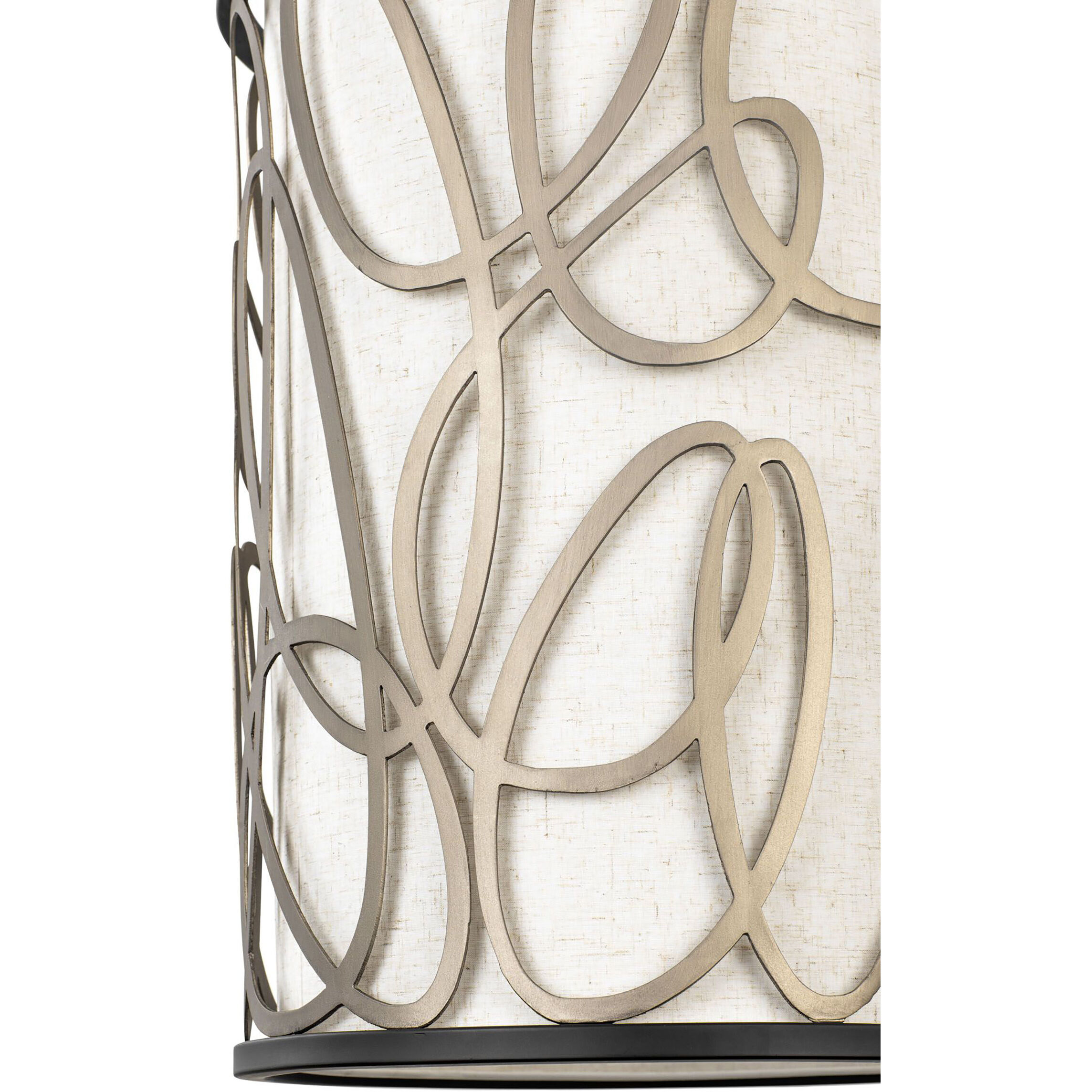 Scribble 6 Light 16 inch Matte Black Foyer Ceiling Light, Smithsonian Collaboration