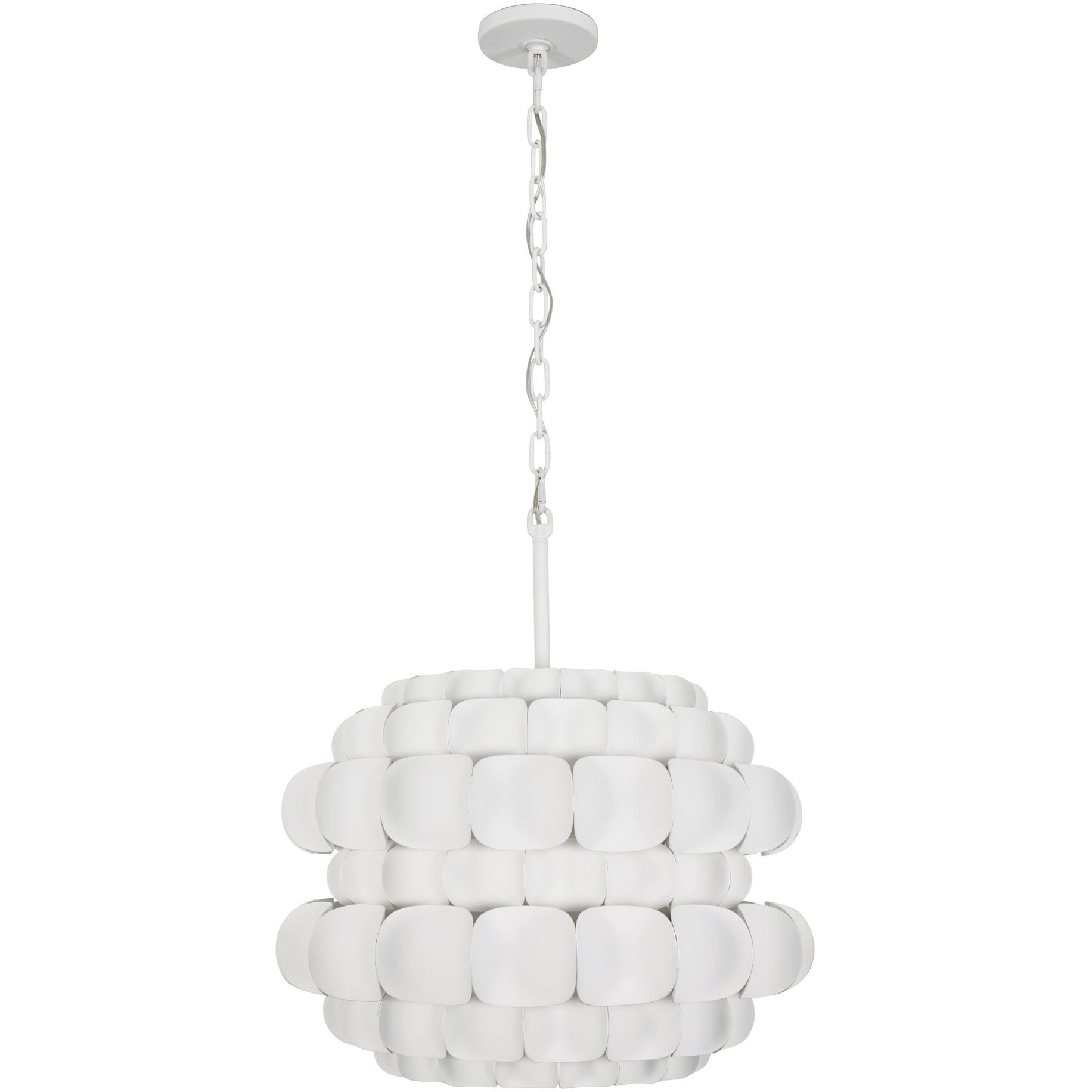 Swoon 3 Light 20 inch Matte White Pendant Ceiling Light, Smithsonian Collaboration