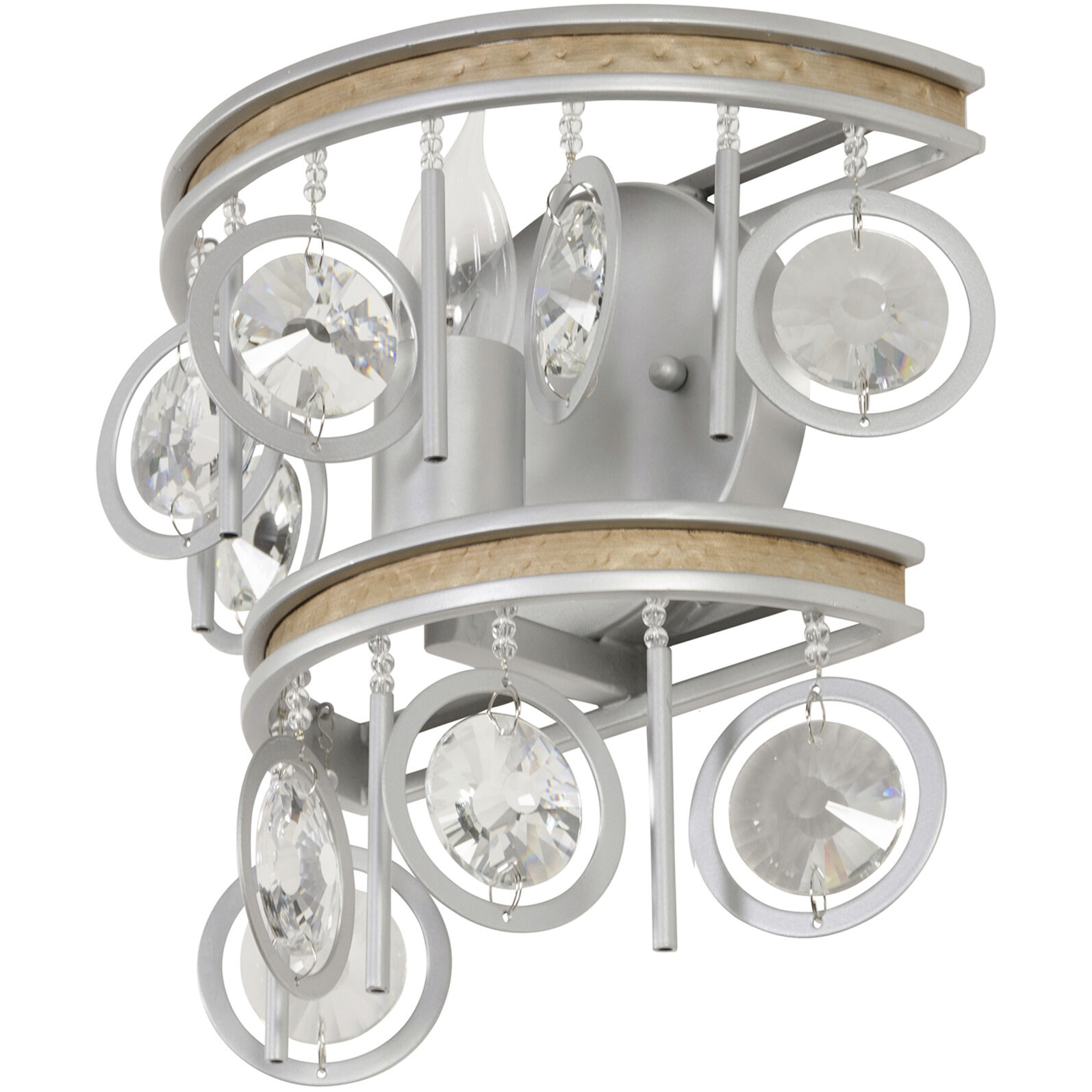 Charmed 1 Light 10 inch Silver and Champagne Mist Sconce Wall Light