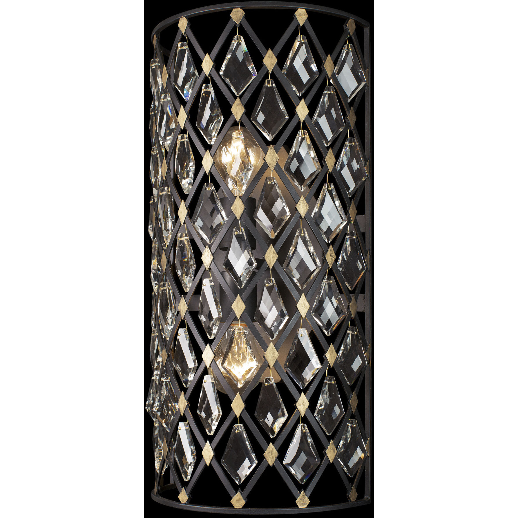 Windsor 2 Light 10 inch Carbon and Havana Gold Wall Sconce Wall Light