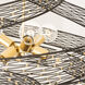 Flow 6 Light 26 inch Gold Pendant Ceiling Light in Matte Black/French Gold