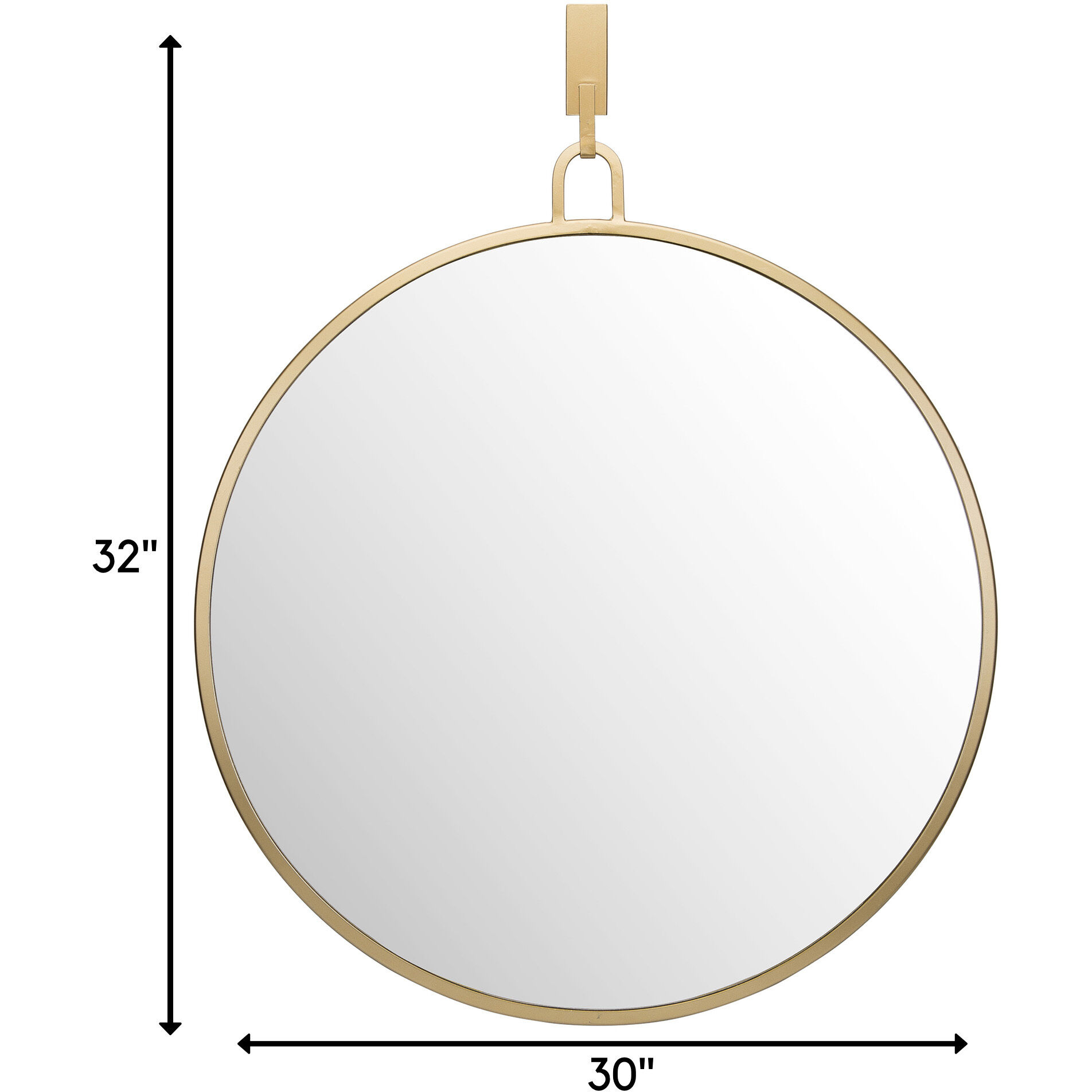 Stopwatch 33.25 X 30 inch Gold Accent Mirror, Varaluz Casa