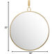 Stopwatch 33.25 X 30 inch Gold Accent Mirror, Varaluz Casa