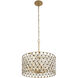 Windsor 6 Light 25 inch French Gold and Matte Black Pendant Ceiling Light