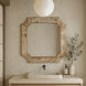 Farra 36 X 36 inch Poplar Burl with Weathered Brass Wall Mirror, Varaluz Casa