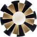 Daphne 1 Light 12 inch Matte Black and French Gold Convertible Flush Mount Ceiling Light