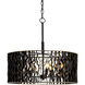 Estela 5 Light 24 inch Matte Black Pendant Ceiling Light, Smithsonian Collaboration