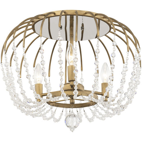 Voliere 3 Light 18 inch Havana Gold Semi-Flush Mount Ceiling Light