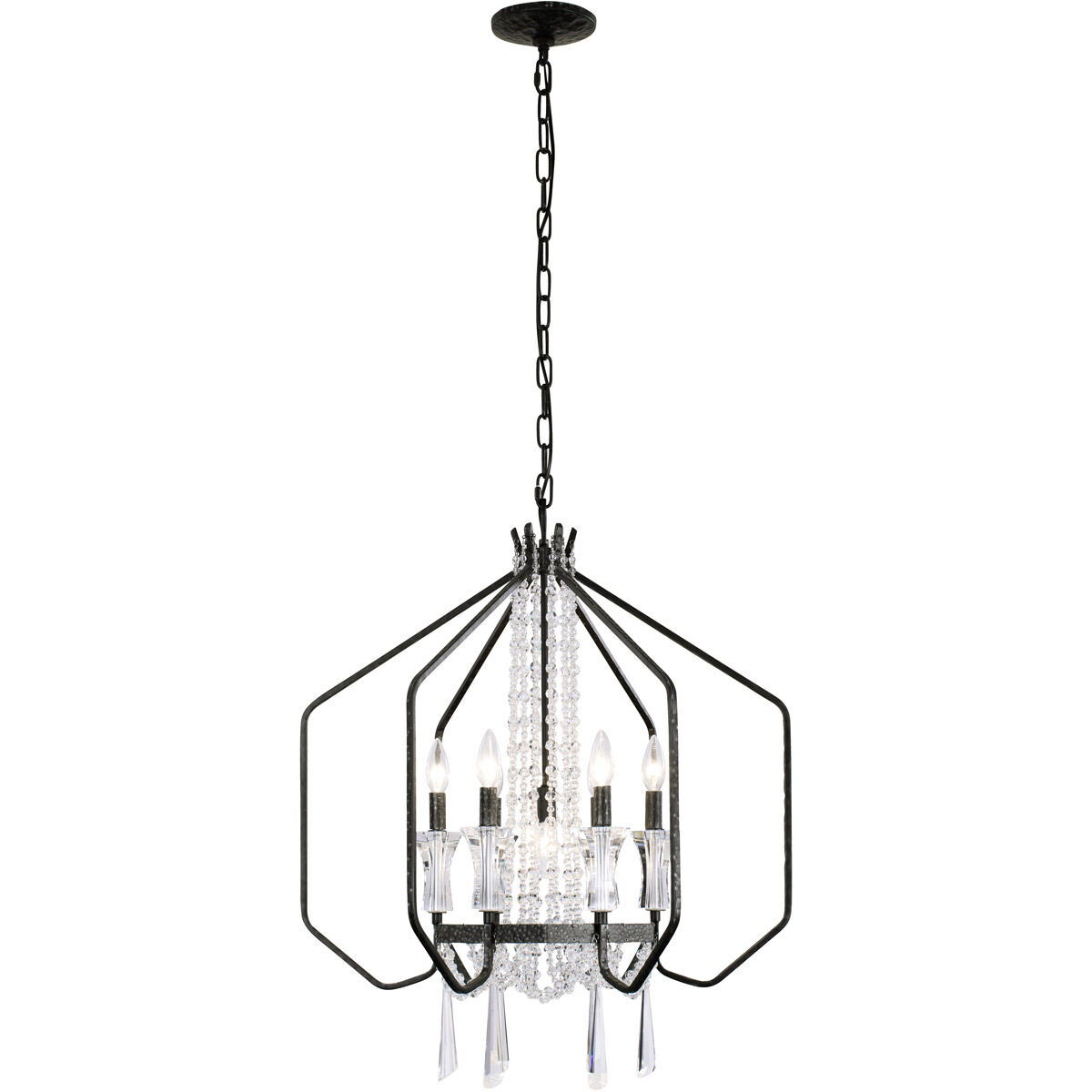 Barcelona 7 Light 26 inch Onyx and Clear Pendant Ceiling Light