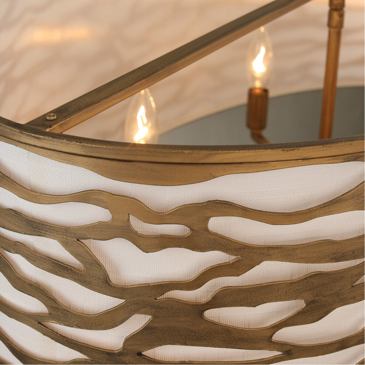 Kato 6 Light 36 inch Gold Pendant Ceiling Light in Havana Gold