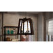 Lofty 6 Light 26 inch Steel Chandelier Ceiling Light in Steel/Zebrawood