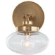 Harrow 1 Light 15.3 inch Aged Brass Wall Sconce Wall Light, Luz Studio