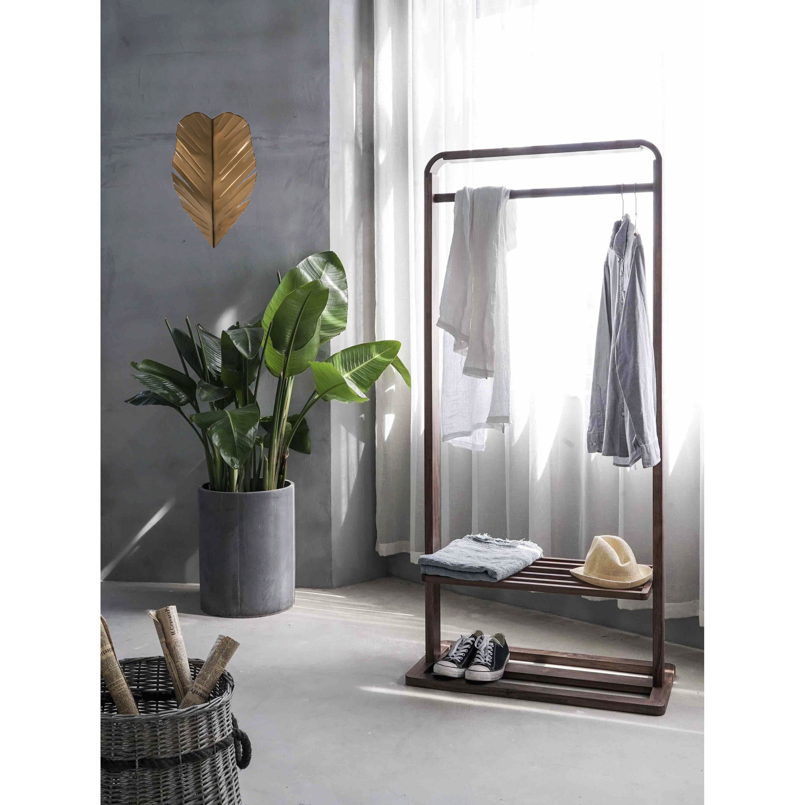 Banana Leaf 2 Light 12 inch Gold Wall Sconce Wall Light in Gold with Dark Edging