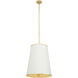 Coco 9 Light 20 inch Matte White/French Gold Foyer Pendant Ceiling Light