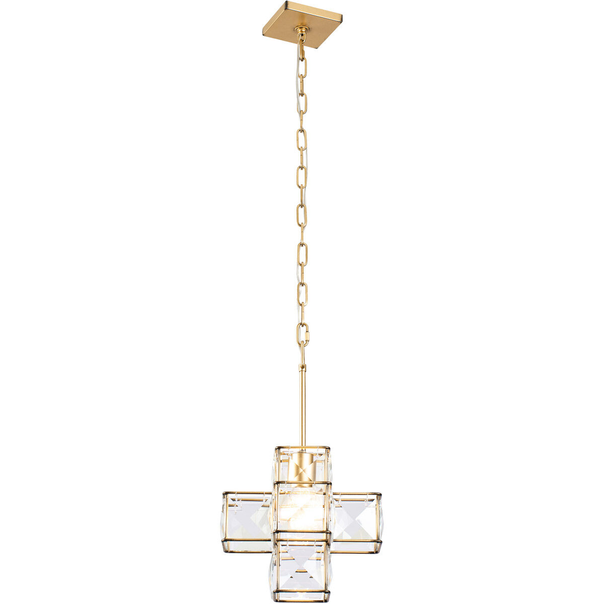 Cubic 1 Light 11.5 inch Calypso Gold Pendant Ceiling Light