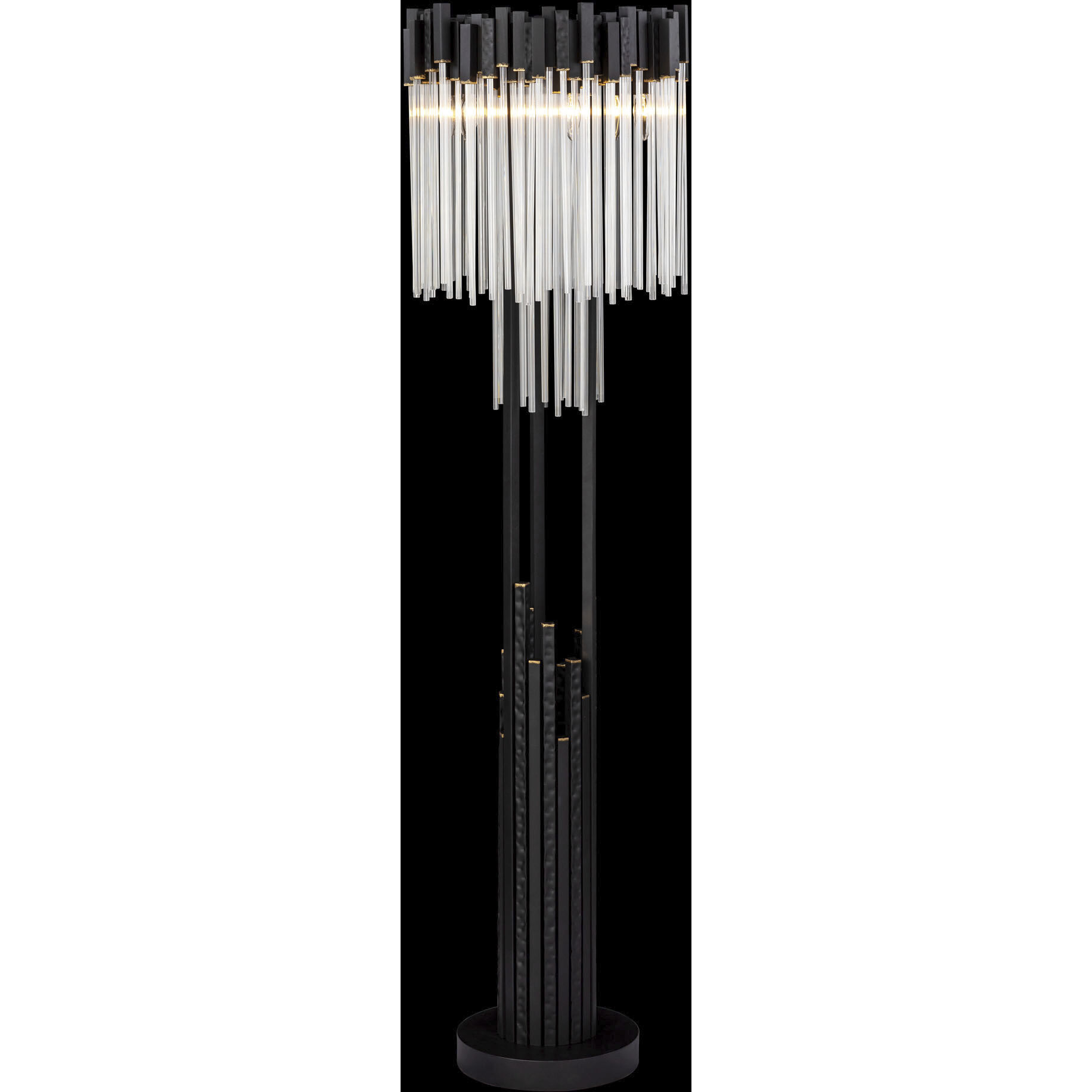 Matrix 68 inch 5 watt Matte Black and French Gold Floor Lamp Portable Light in Matte Black/French Gold